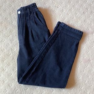 Black straight leg fitted jeans -high waisted